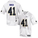 Notre Dame Fighting Irish Men's Kurt Hinish #41 White Under Armour Authentic Stitched College NCAA Football Jersey DIZ3199EF